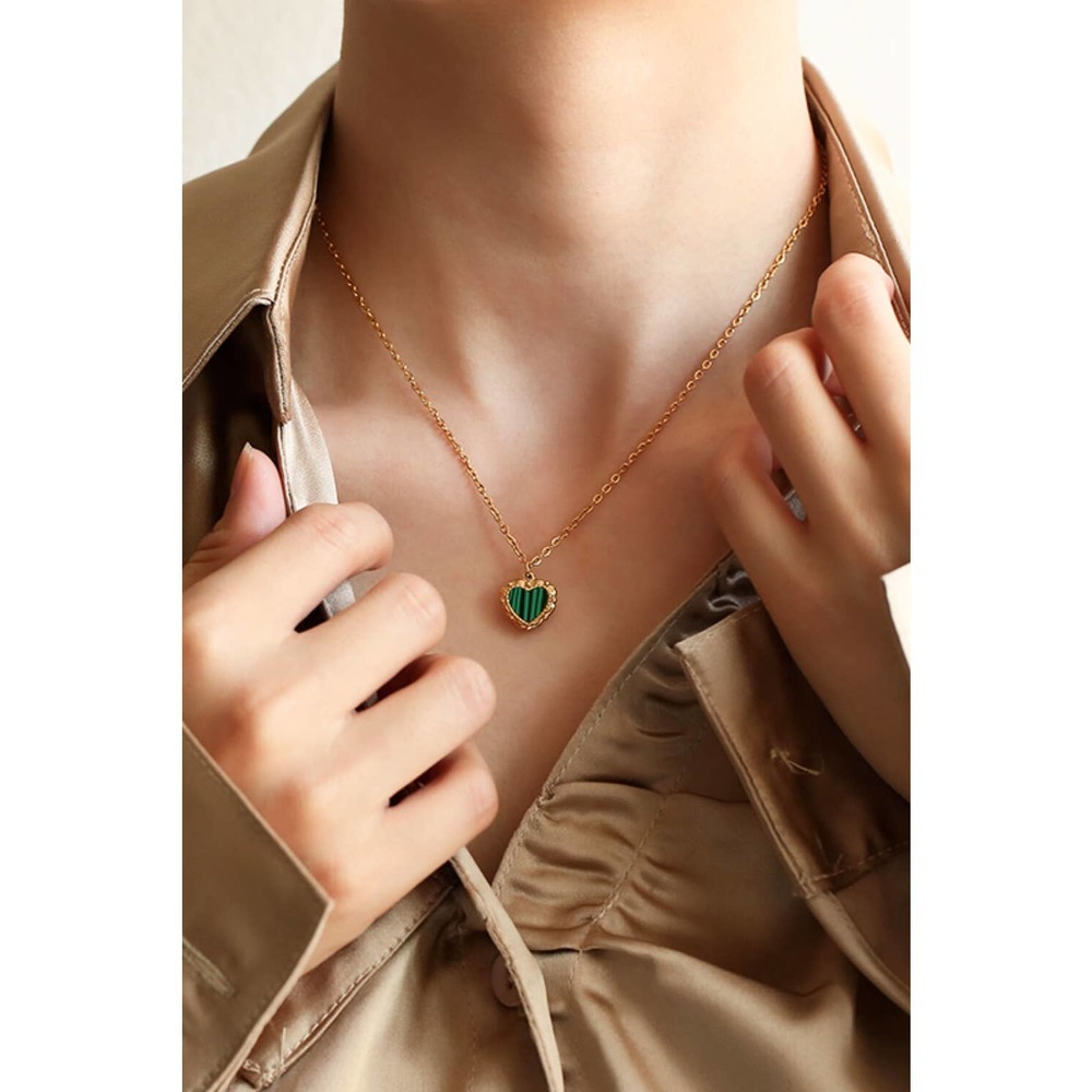 18K Gold Plated Heart Pendant Necklace